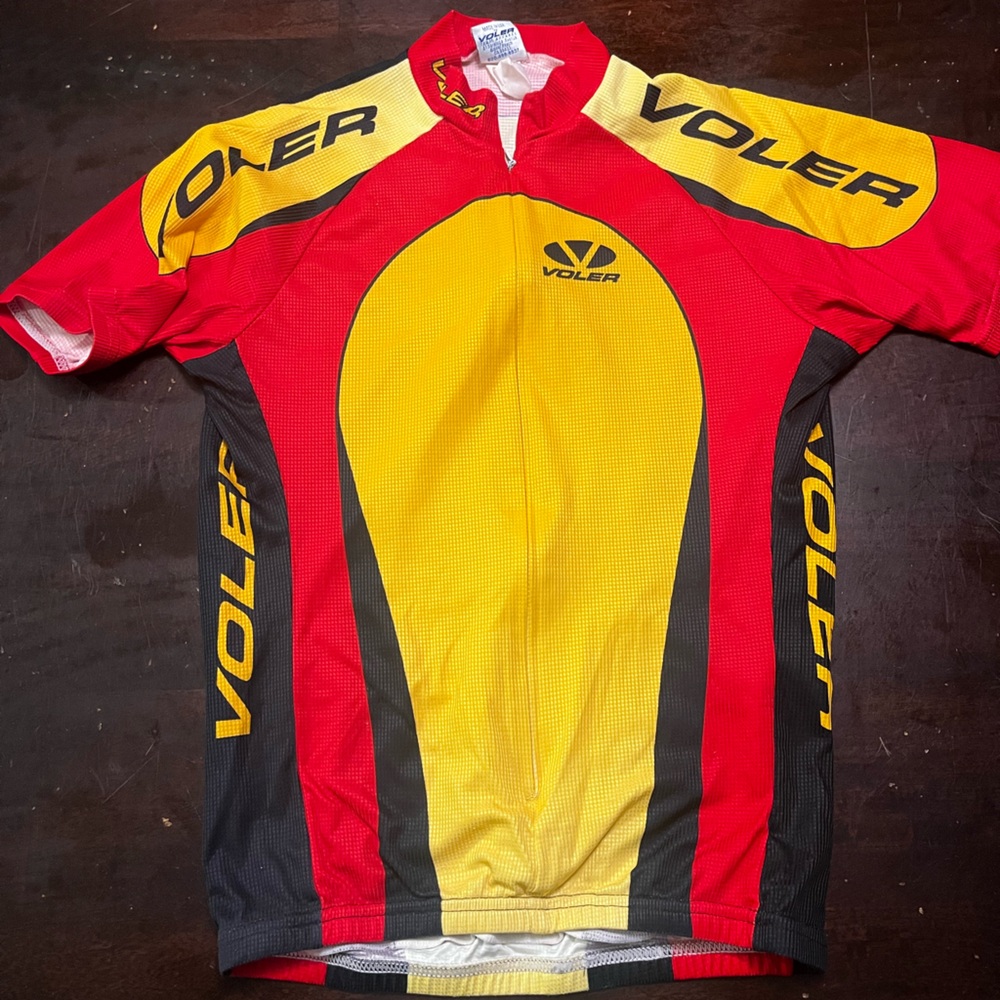Voler Red and Yellow Cycling Jersey, Men’s M